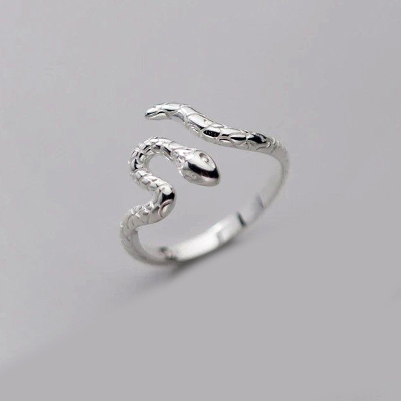 Serpentine Wrap Adjustable Ring – Silver Plated Statement Design - Image 9