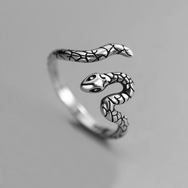Serpentine Wrap Adjustable Ring – Silver Plated Statement Design - Image 5