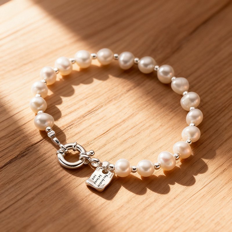 Pearl Charm Beaded Bracelet – Timeless Classic Design