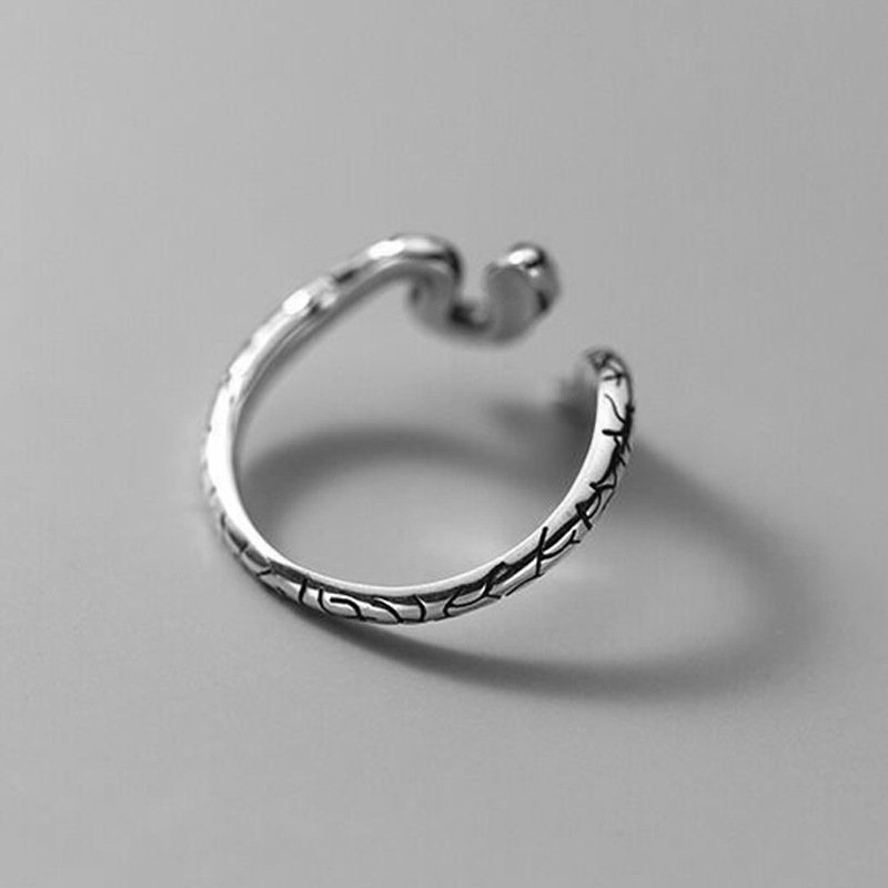Serpentine Wrap Adjustable Ring – Silver Plated Statement Design - Image 8