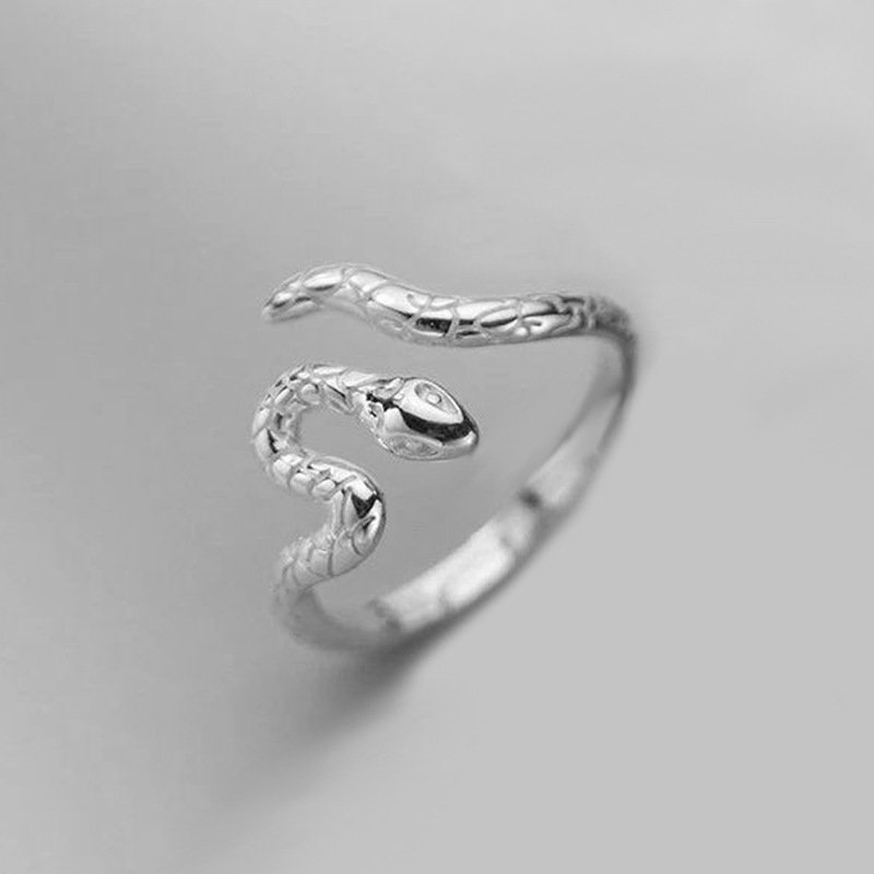Serpentine Wrap Adjustable Ring – Silver Plated Statement Design - Image 4