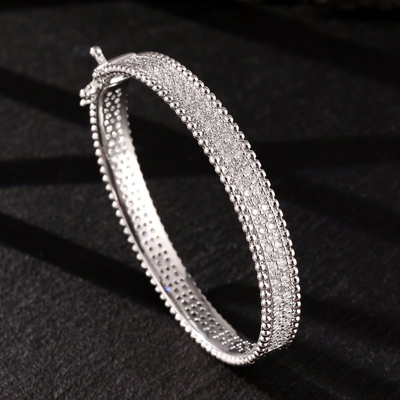 Crystal Pave Bangle Bracelet – Elegant Statement Kada